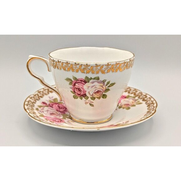 Collingwoods England Bone China Tea Cup And Saucer Pink Flower - Picture 6 of 6